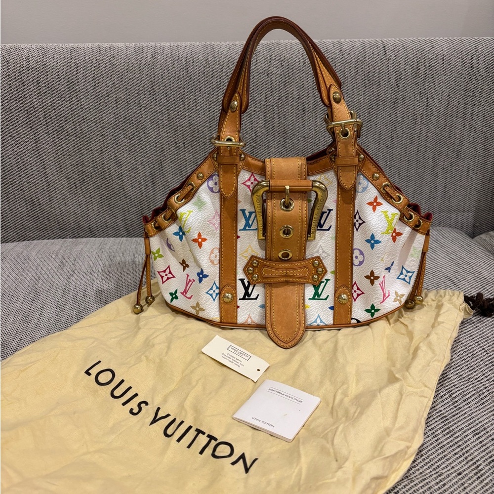 Louis Vuitton White Multicolor Monogram Shoulder Bag
